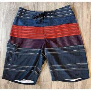 O'Neill Men's HYPERFREAK Board Short Size 30 Red White Blue Beach Swim Trunks